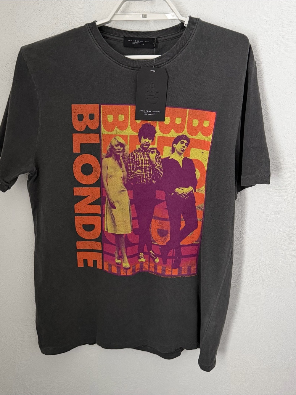 Junk Food Blondie Graphic T-Shirt Tee vintage black gray Size M NWT